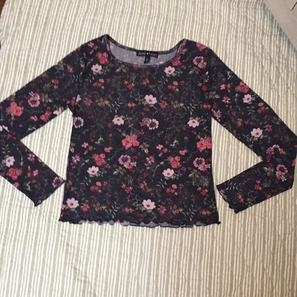 Gorgeous sheer long sleeve top.  90’s - Picture 2 of 6